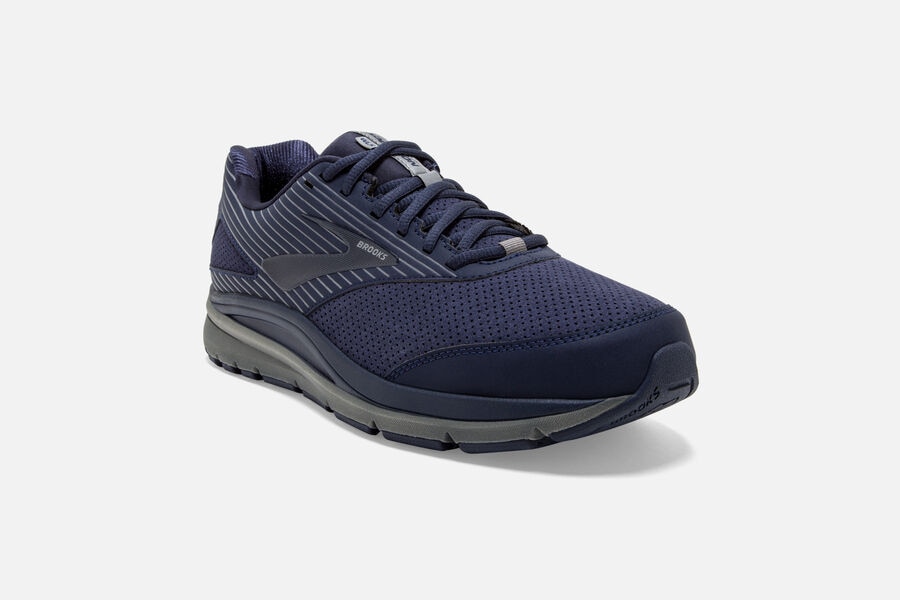 Brooks Running Shoes - Addiction Walker Suede Mens - Navy - ZBQ-504237